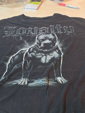 Black 'Loyalty' Graphic Muscle Dog Tee for Men